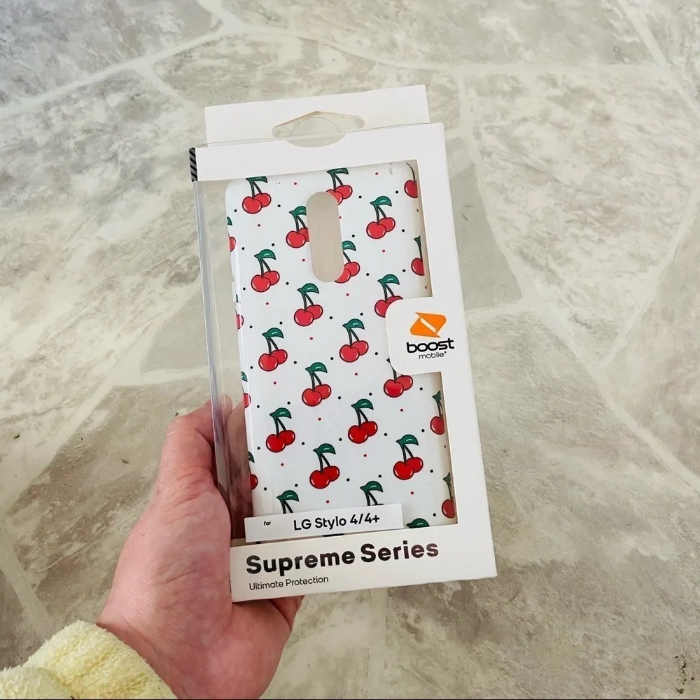 LG stylo 4/4T white cherry ultimate protective phone case supreme series